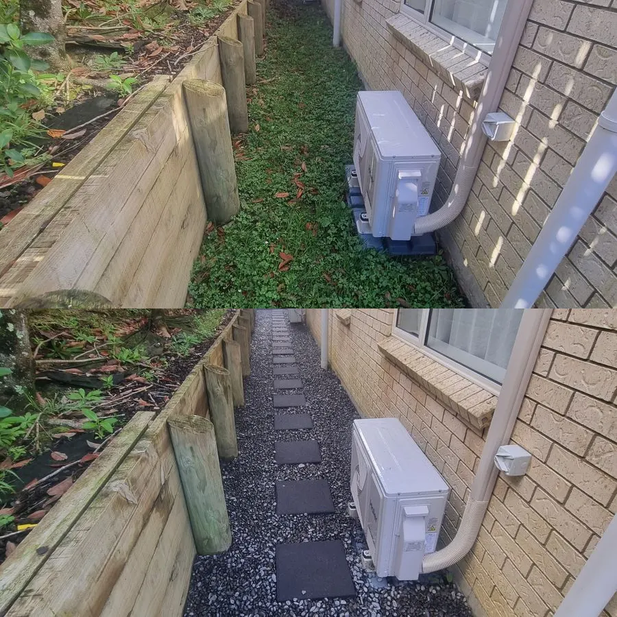 A South Auckland section before and after 0-Nine Lawn Care